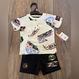 Hot Wheels Graphic T-Shirt and Shorts Set for kids NWT size 12 month